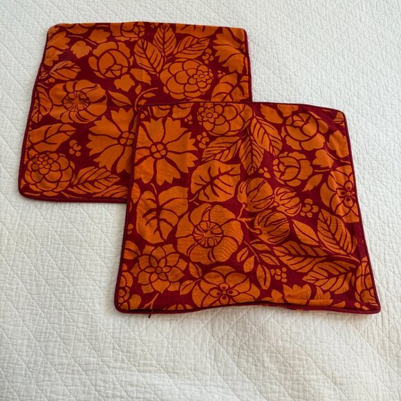 Pottery Barn Pillow Covers 18 x 18 Cotton Floral Whimsical Boho Cottagecore - Picture 3 of 6